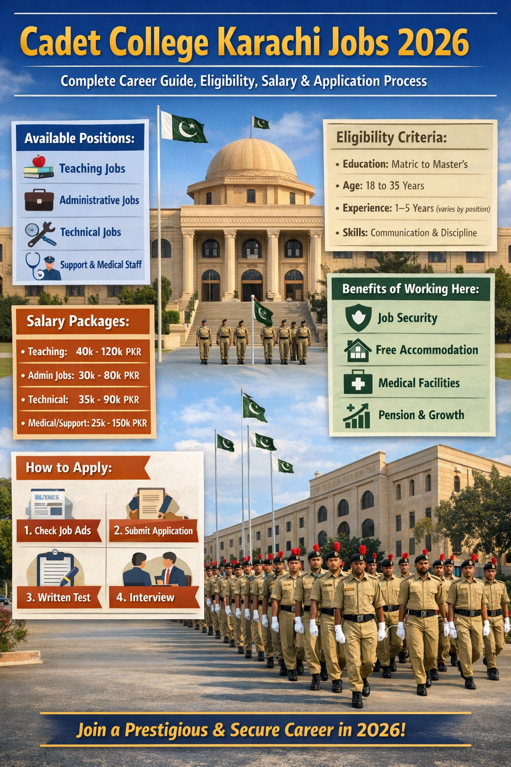 Cadet College Karachi Jobs 2026 – Complete Career Guide, Eligibility, Salary & Application Process
